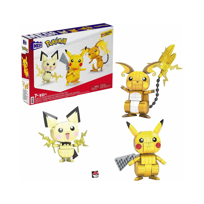 Mega Construx Pokémon Build & Show Pikachu Evolution Trio - بوكيمون